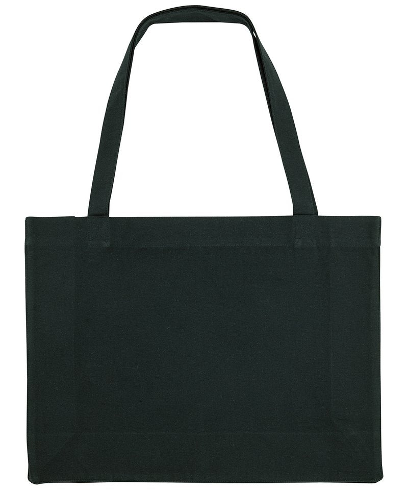 Woven Shopping Bag (Stau762) in One size Black by StanleyStella — Custom branded clothing by Print Press, featuring premium embroidery produced in our specialist print lab in the UK.