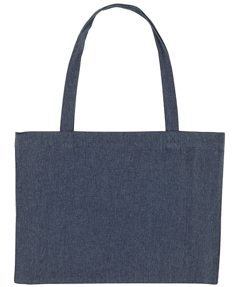 Woven Shopping Bag (Stau762) in One size Midnight Blue by StanleyStella — Custom branded clothing by Print Press, featuring premium embroidery produced in our specialist print lab in the UK.