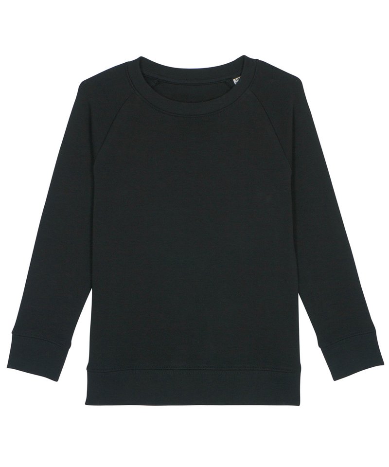 Kids Mini Scouter Iconic Crew Neck Sweatshirt (Stsk916) in Black by StanleyStella — Custom branded clothing by Print Press, featuring premium embroidery produced in our specialist print lab in the UK.