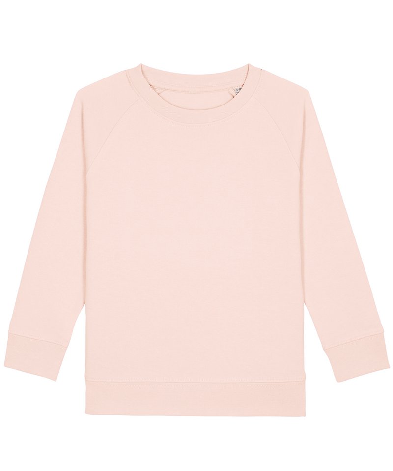 Kids Mini Scouter Iconic Crew Neck Sweatshirt (Stsk916) in Candy Pink by StanleyStella — Custom branded clothing by Print Press, featuring premium embroidery produced in our specialist print lab in the UK.