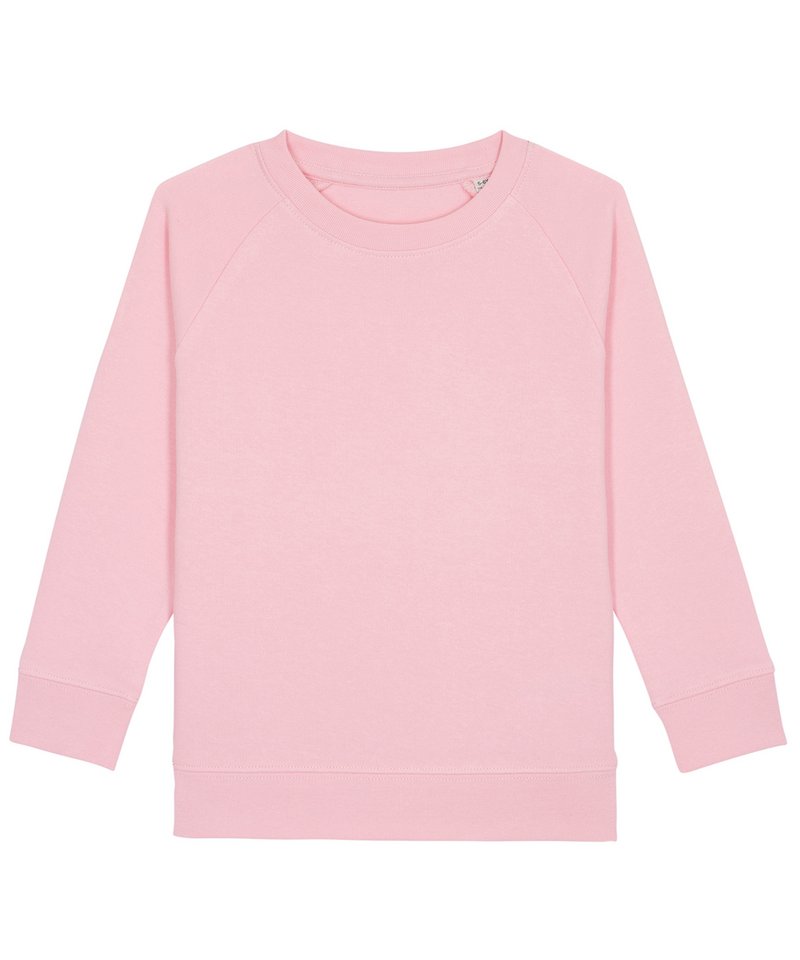 Kids Mini Scouter Iconic Crew Neck Sweatshirt (Stsk916) in Cotton Pink by StanleyStella — Custom branded clothing by Print Press, featuring premium embroidery produced in our specialist print lab in the UK.