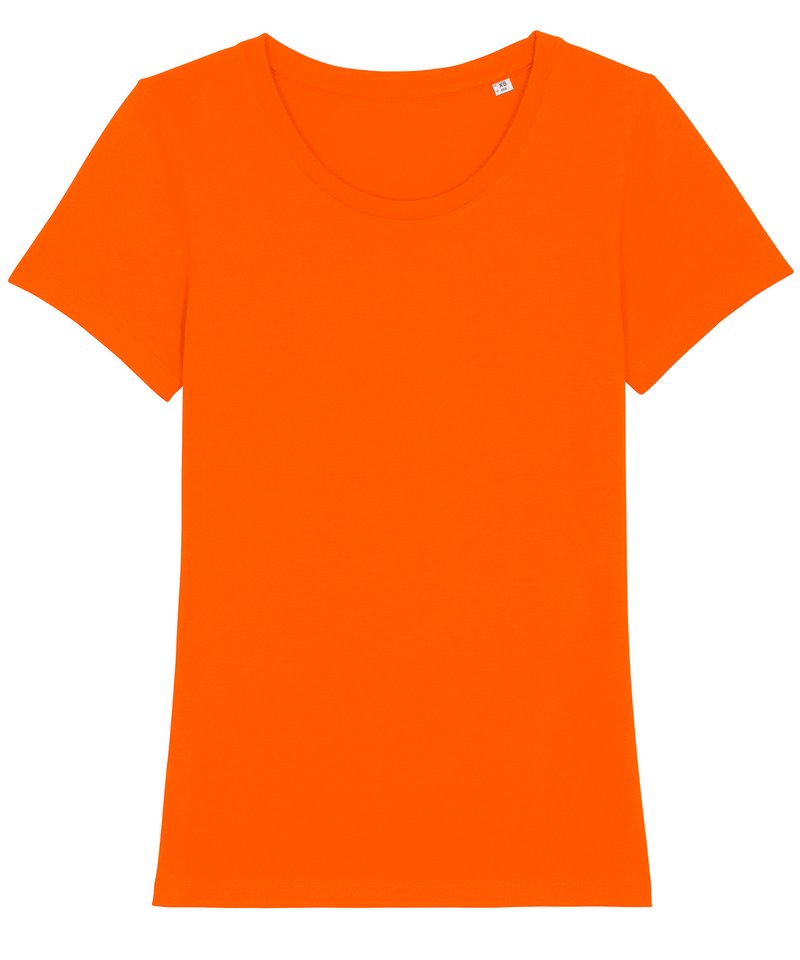 Women's Stella Expresser Iconic Fitted T-Shirt (Sttw032) - (4th Colours) in Bright Orange by StanleyStella — Custom branded clothing by Print Press, featuring premium embroidery produced in our specialist print lab in the UK.