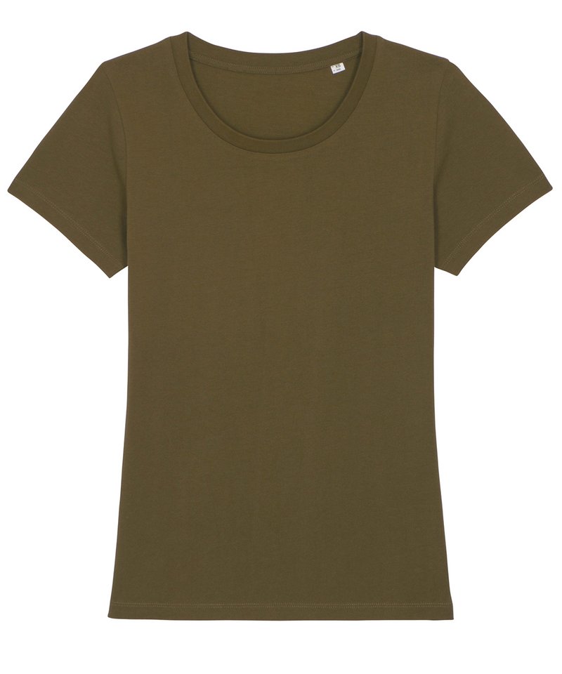 Women's Stella Expresser Iconic Fitted T-Shirt (Sttw032) - (4th Colours) in British Khaki by StanleyStella — Custom branded clothing by Print Press, featuring premium embroidery produced in our specialist print lab in the UK.