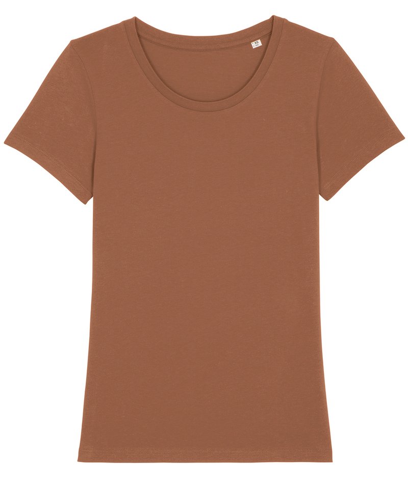 Women's Stella Expresser Iconic Fitted T-Shirt (Sttw032) - (4th Colours) in Caramel by StanleyStella — Custom branded clothing by Print Press, featuring premium embroidery produced in our specialist print lab in the UK.