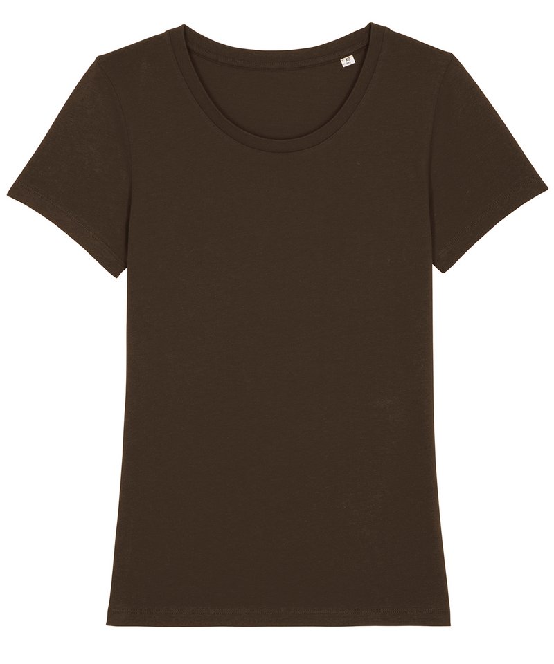 Women's Stella Expresser Iconic Fitted T-Shirt (Sttw032) - (3rd Colours) in Deep Chocolate by StanleyStella — Custom branded clothing by Print Press, featuring premium embroidery produced in our specialist print lab in the UK.