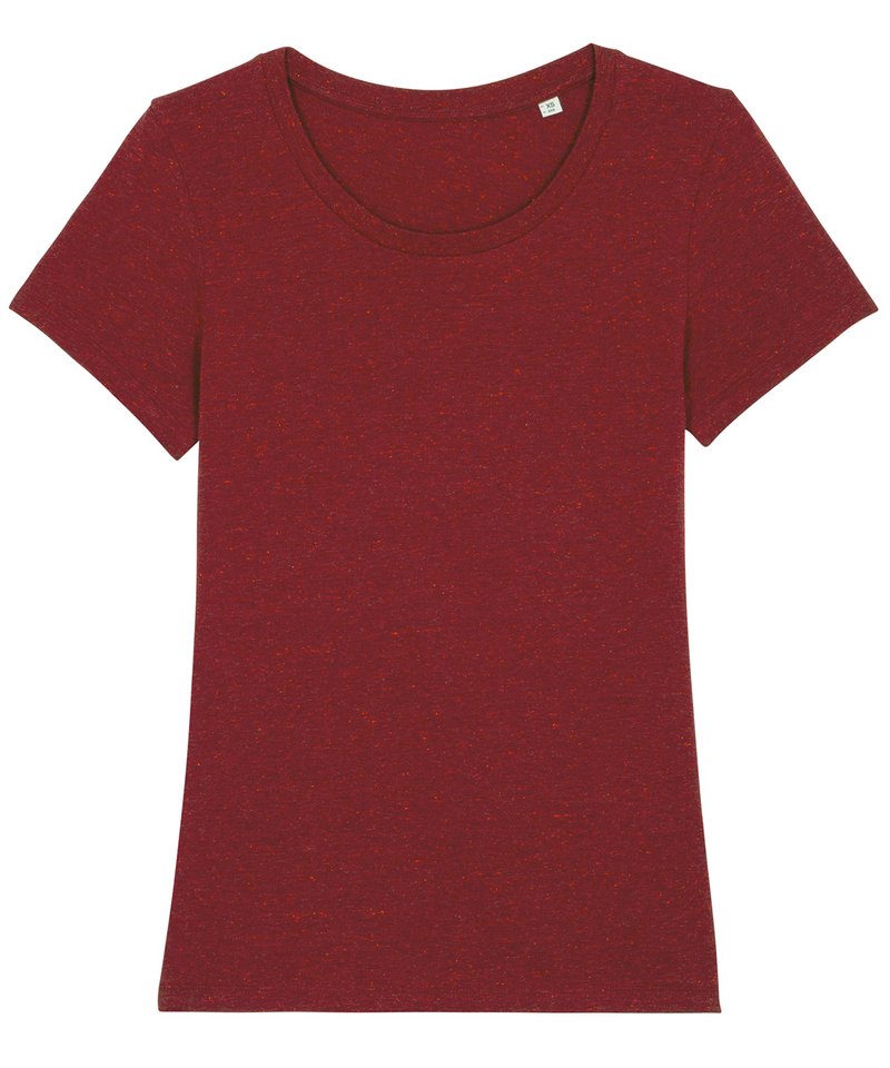 Women's Stella Expresser Iconic Fitted T-Shirt (Sttw032) - (3rd Colours) in Heather Neppy Burgundy by StanleyStella — Custom branded clothing by Print Press, featuring premium embroidery produced in our specialist print lab in the UK.
