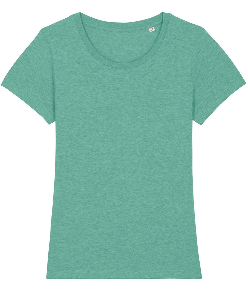 Women's Stella Expresser Iconic Fitted T-Shirt (Sttw032) - (2nd Colours) in Mid Heather Green by StanleyStella — Custom branded clothing by Print Press, featuring premium embroidery produced in our specialist print lab in the UK.