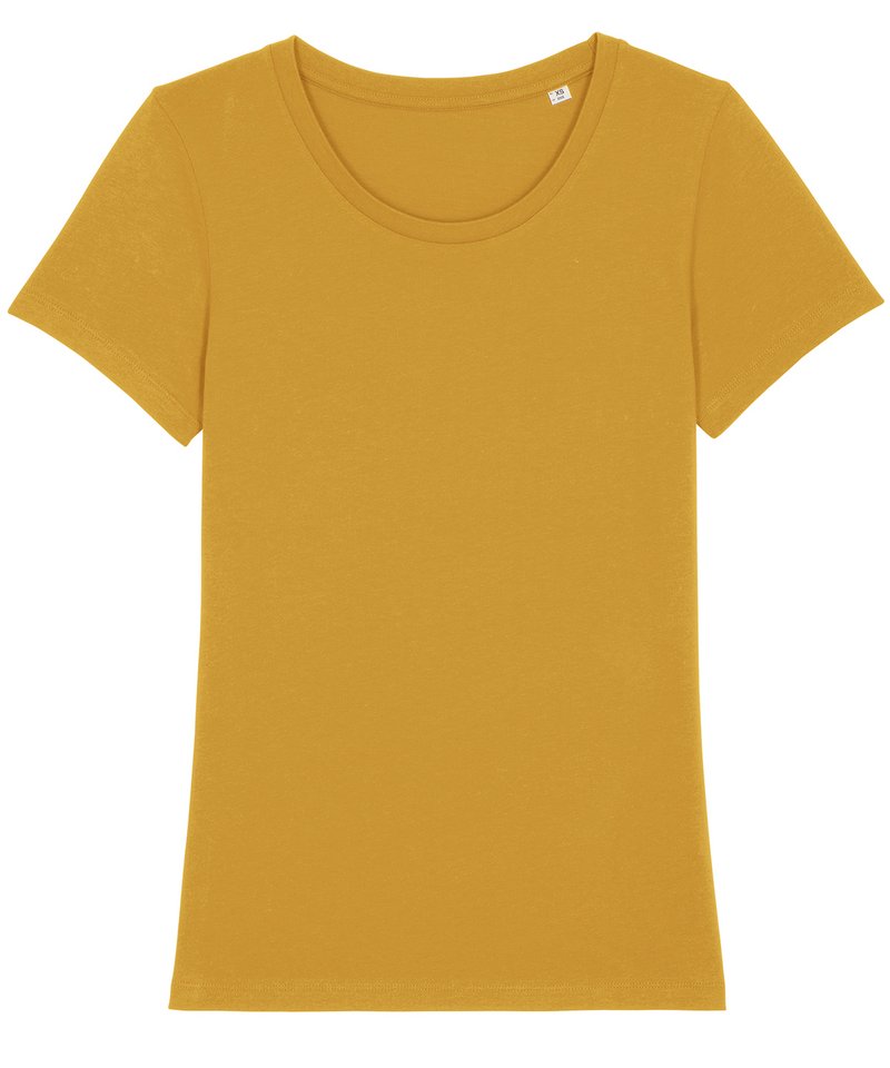 Women's Stella Expresser Iconic Fitted T-Shirt (Sttw032) in Ochre by StanleyStella — Custom branded clothing by Print Press, featuring premium embroidery produced in our specialist print lab in the UK.