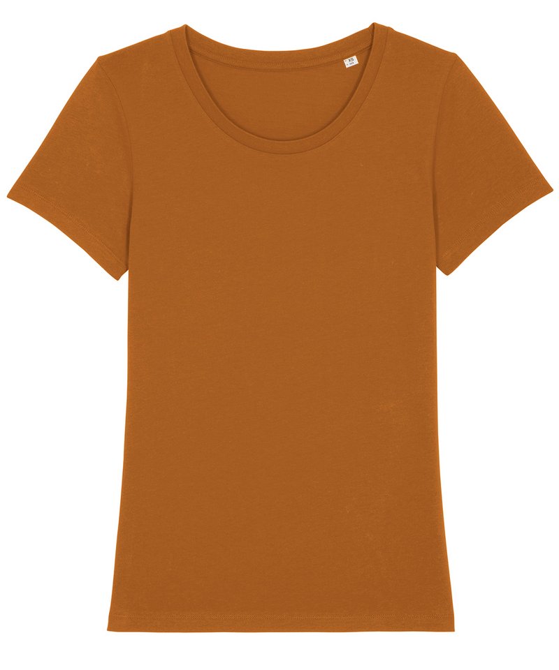 Women's Stella Expresser Iconic Fitted T-Shirt (Sttw032) in Roasted Orange by StanleyStella — Custom branded clothing by Print Press, featuring premium embroidery produced in our specialist print lab in the UK.