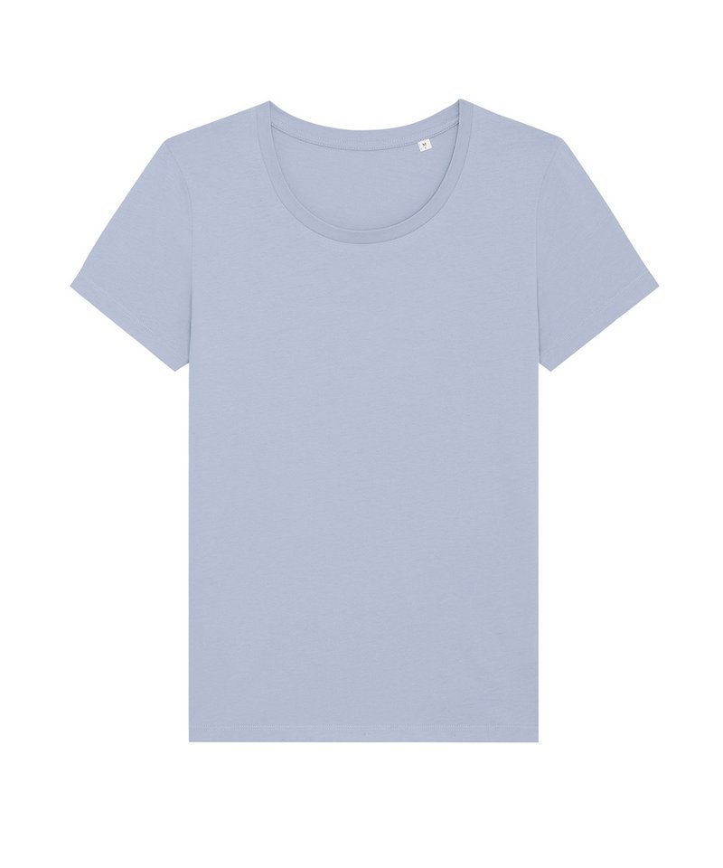 Women's Stella Expresser Iconic Fitted T-Shirt (Sttw032) in Serene Blue by StanleyStella — Custom branded clothing by Print Press, featuring premium embroidery produced in our specialist print lab in the UK.