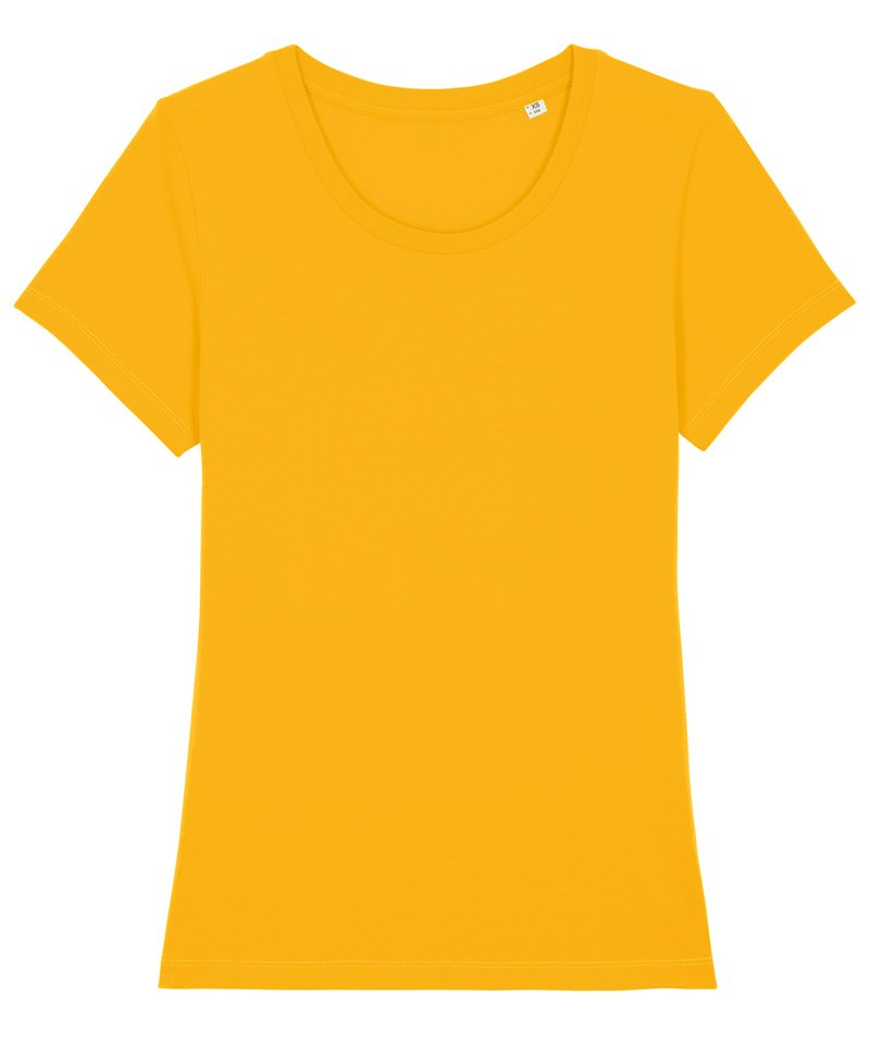 Women's Stella Expresser Iconic Fitted T-Shirt (Sttw032) in Spectra Yellow by StanleyStella — Custom branded clothing by Print Press, featuring premium embroidery produced in our specialist print lab in the UK.
