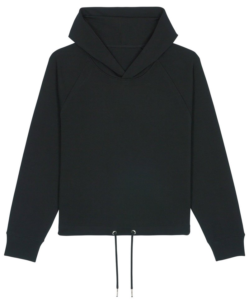 Women's Stella Bower Cropped Hoodie (Stsw132) in Black by StanleyStella — Custom branded clothing by Print Press, featuring premium embroidery produced in our specialist print lab in the UK.