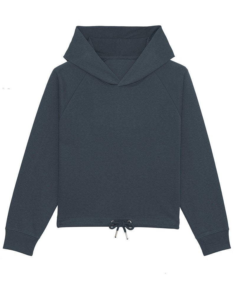 Women's Stella Bower Cropped Hoodie (Stsw132) in India Ink Grey by StanleyStella — Custom branded clothing by Print Press, featuring premium embroidery produced in our specialist print lab in the UK.