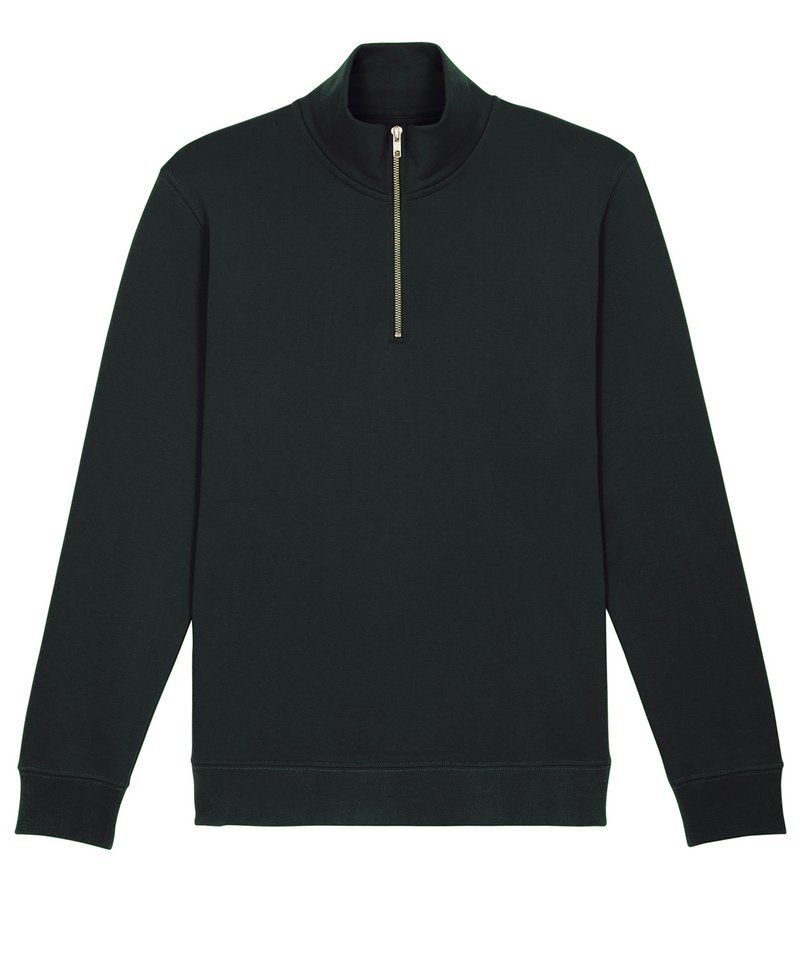 Stanley Trucker Quarter-Zip Sweatshirt (Stsm611) in Black by StanleyStella — Custom branded clothing by Print Press, featuring premium embroidery produced in our specialist print lab in the UK.