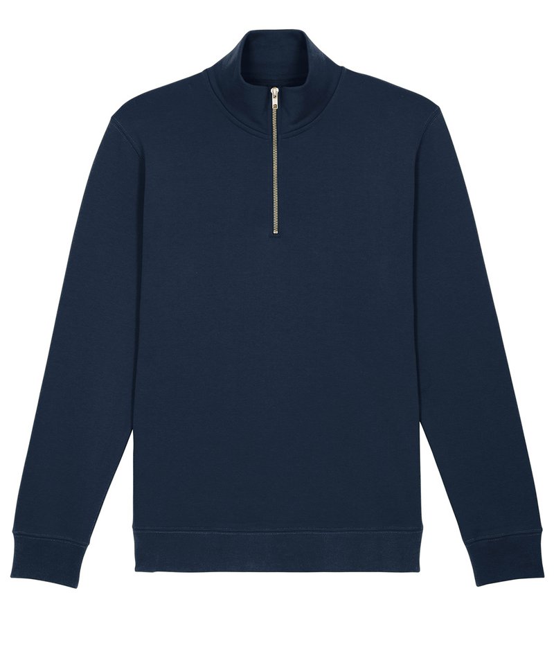 Stanley Trucker Quarter-Zip Sweatshirt (Stsm611) in French Navy by StanleyStella — Custom branded clothing by Print Press, featuring premium embroidery produced in our specialist print lab in the UK.