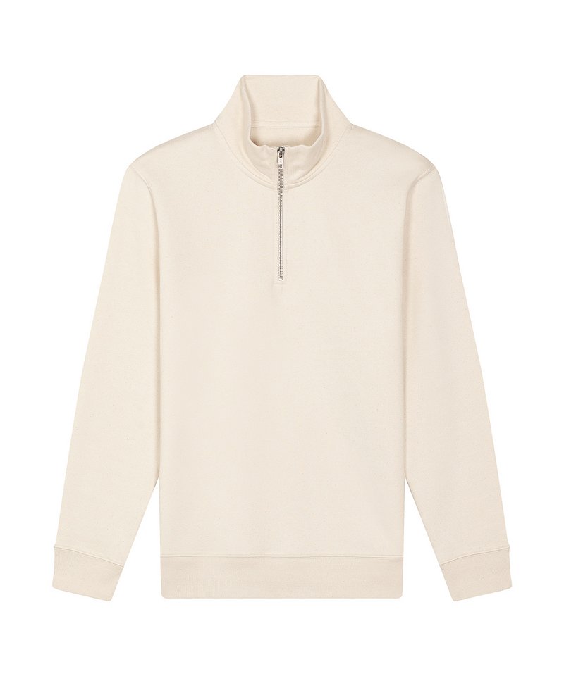 Stanley Trucker Quarter-Zip Sweatshirt (Stsm611) in Natural Raw by StanleyStella — Custom branded clothing by Print Press, featuring premium embroidery produced in our specialist print lab in the UK.