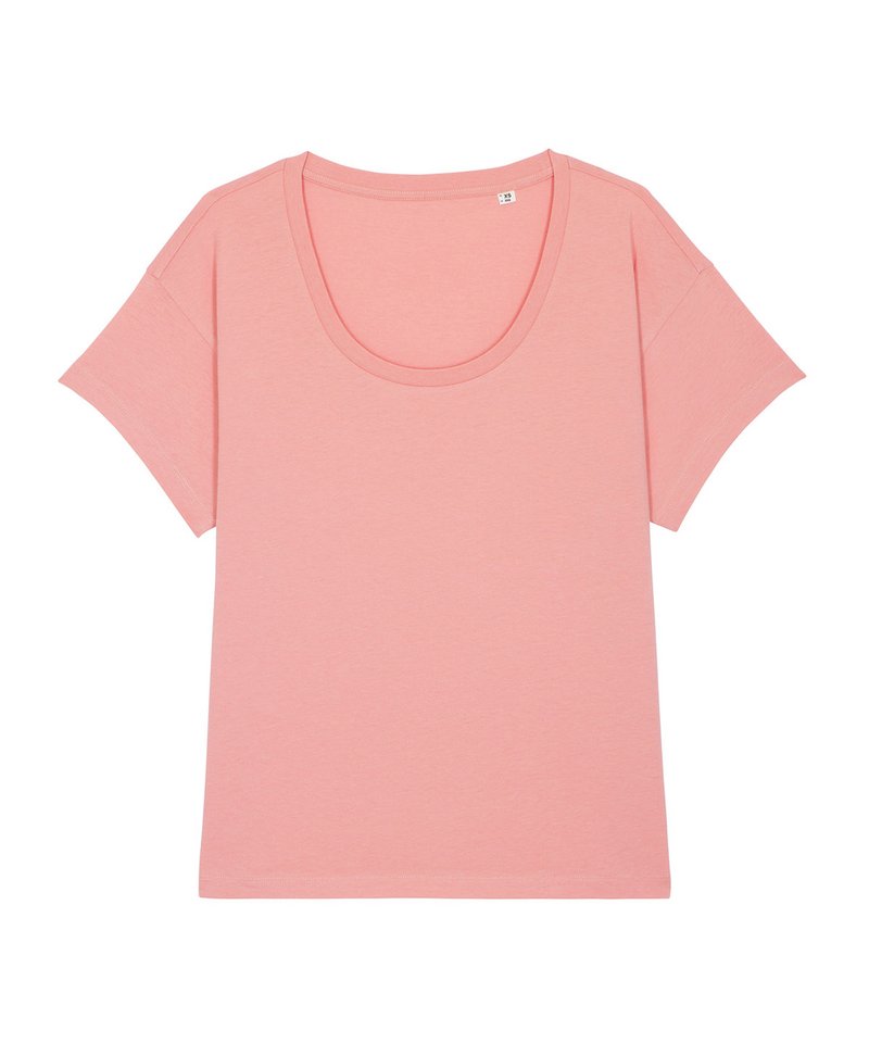 Women's Stella Chiller Scoop Neck Relaxed Fit T-Shirt (Sttw036) in Canyon Pink by StanleyStella — Custom branded clothing by Print Press, featuring premium embroidery produced in our specialist print lab in the UK.
