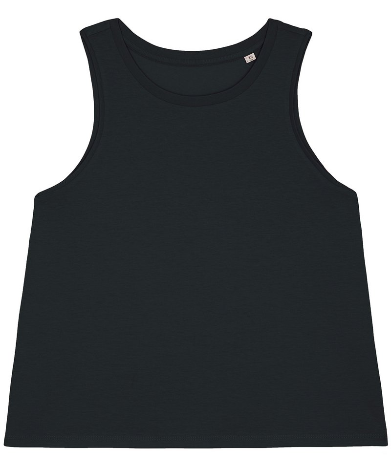 Women's Stella Dancer Crop Tank Top (Sttw038) in Black by StanleyStella — Custom branded clothing by Print Press, featuring premium embroidery produced in our specialist print lab in the UK.