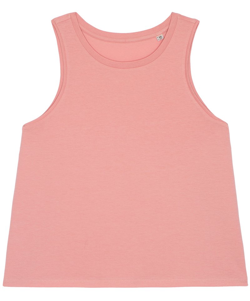 Women's Stella Dancer Crop Tank Top (Sttw038) in Canyon Pink by StanleyStella — Custom branded clothing by Print Press, featuring premium embroidery produced in our specialist print lab in the UK.