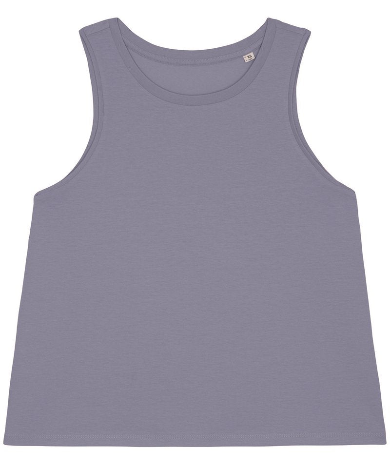 Women's Stella Dancer Crop Tank Top (Sttw038) in Lava Grey by StanleyStella — Custom branded clothing by Print Press, featuring premium embroidery produced in our specialist print lab in the UK.