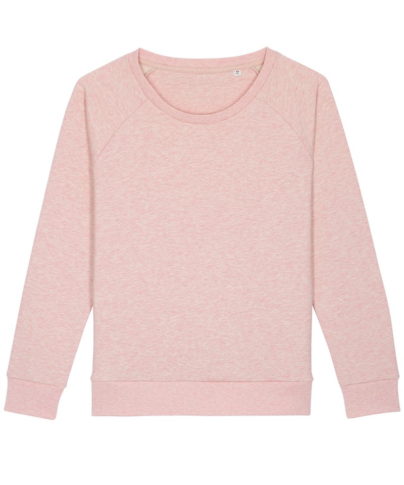 Women's Stella Dazzler Relaxed Fit Sweatshirt (Stsw125) in Cream Heather Pink by StanleyStella — Custom branded clothing by Print Press, featuring premium embroidery produced in our specialist print lab in the UK.