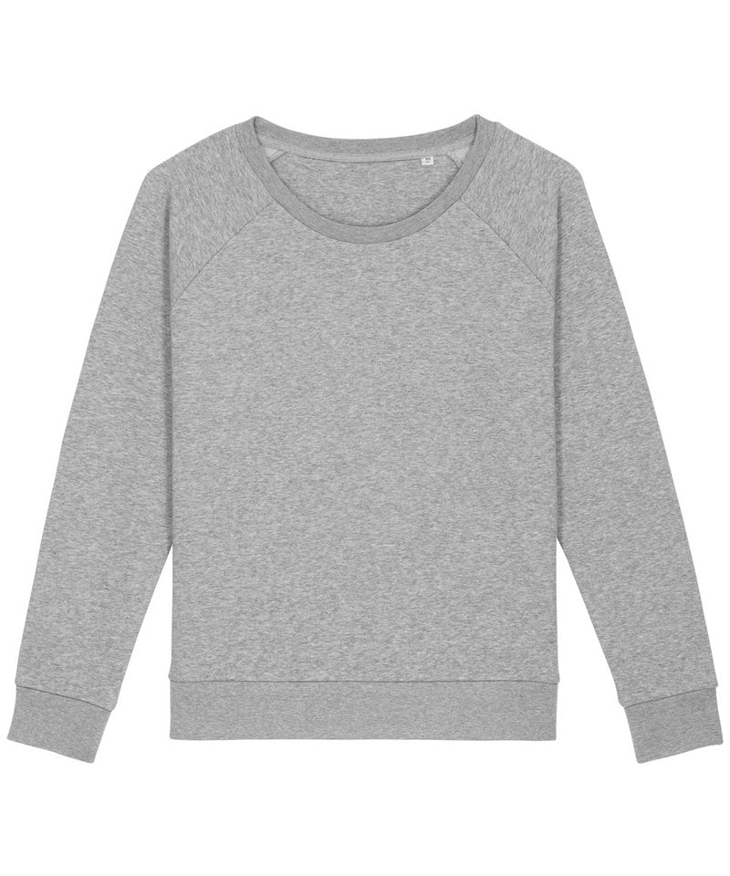 Women's Stella Dazzler Relaxed Fit Sweatshirt (Stsw125) in Heather Grey by StanleyStella — Custom branded clothing by Print Press, featuring premium embroidery produced in our specialist print lab in the UK.