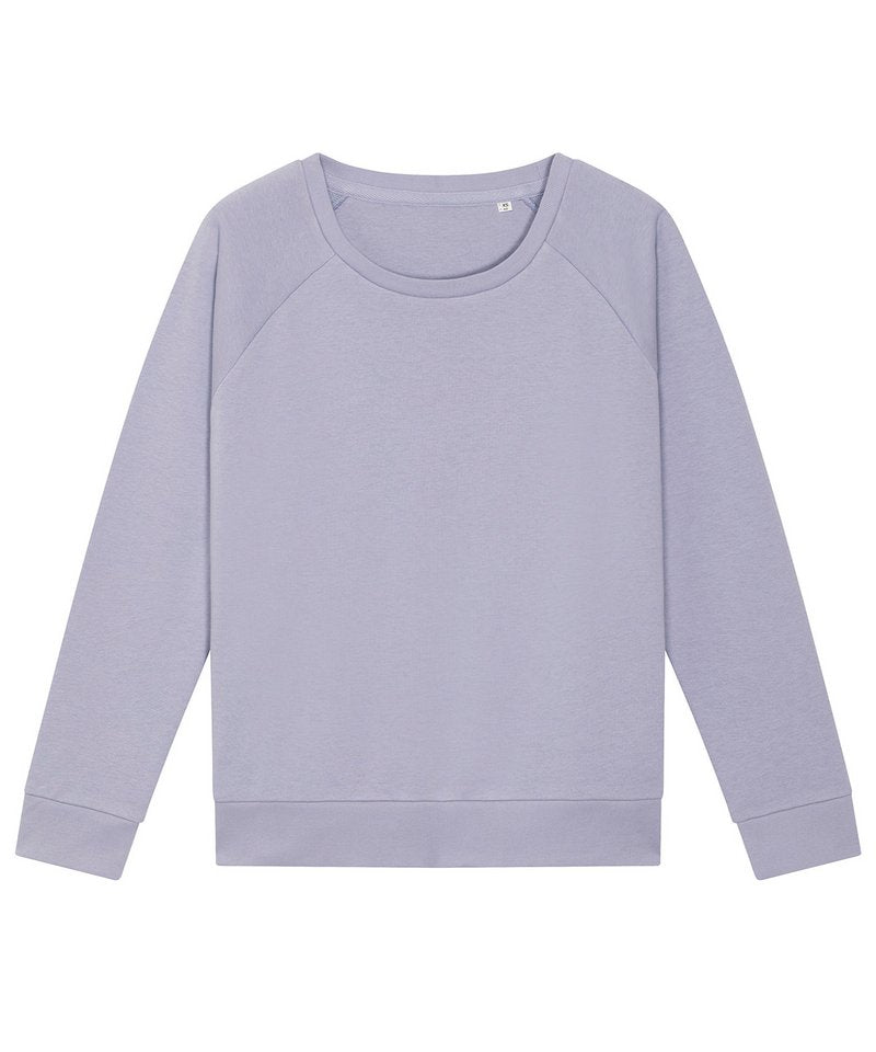 Women's Stella Dazzler Relaxed Fit Sweatshirt (Stsw125) in Lavender by StanleyStella — Custom branded clothing by Print Press, featuring premium embroidery produced in our specialist print lab in the UK.