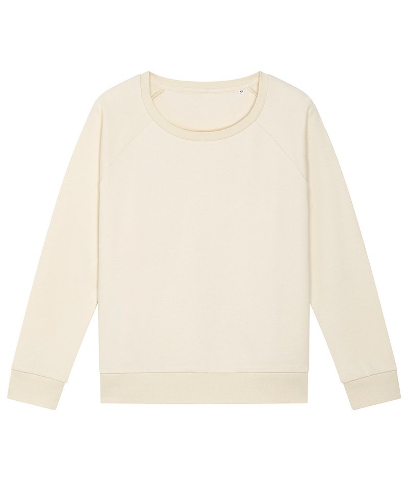 Women's Stella Dazzler Relaxed Fit Sweatshirt (Stsw125) in Natural Raw by StanleyStella — Custom branded clothing by Print Press, featuring premium embroidery produced in our specialist print lab in the UK.