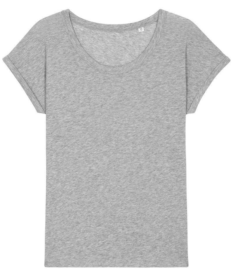 Women's Stella Rounders Slub Rolled Sleeve Slub T-Shirt (Sttw112) in by StanleyStella — Custom branded clothing by Print Press, featuring premium embroidery produced in our specialist print lab in the UK.