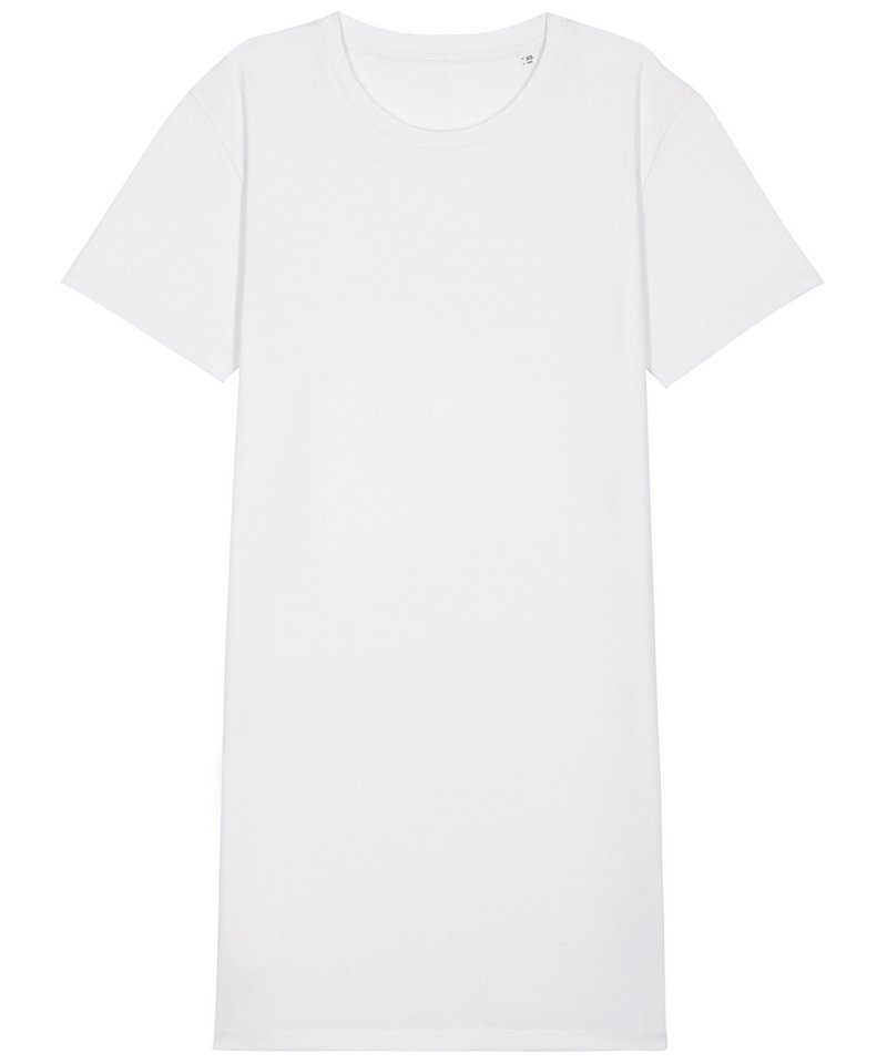 Women's Stella Spinner T-Shirt Dress (Stdw144) in White by StanleyStella — Custom branded clothing by Print Press, featuring premium embroidery produced in our specialist print lab in the UK.