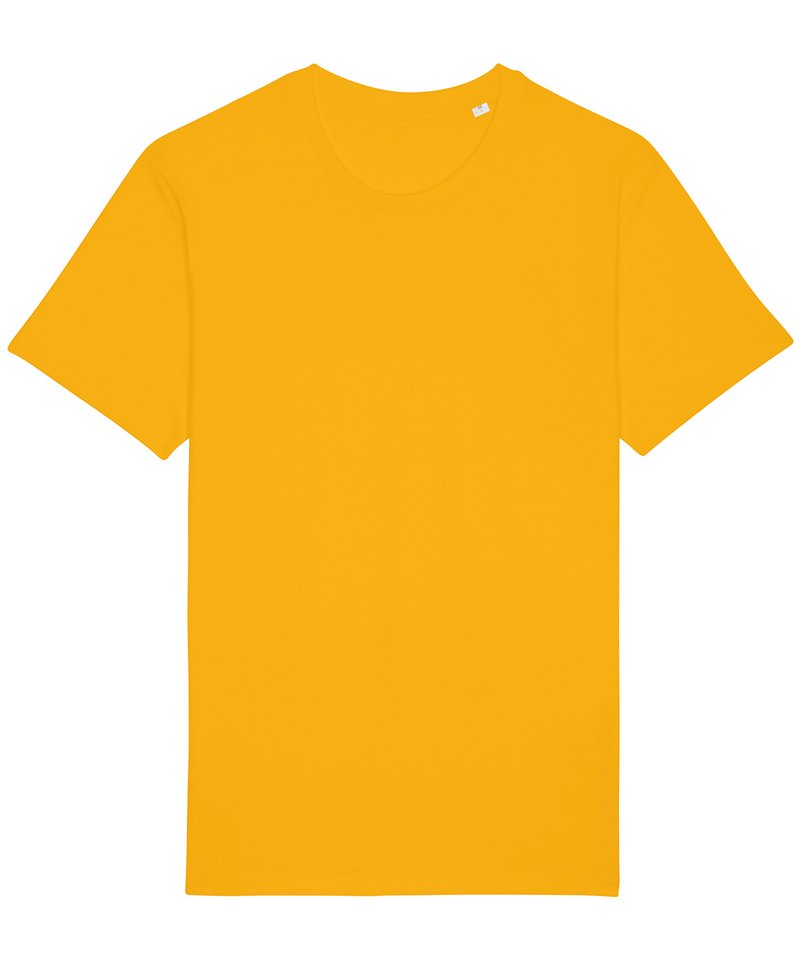 Rocker The Essential Unisex T-Shirt (Sttu758) in Spectra Yellow by StanleyStella — Custom branded clothing by Print Press, featuring premium embroidery produced in our specialist print lab in the UK.