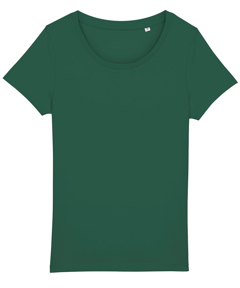 Women's Stella Jazzer The Essential T-Shirt (Sttw039) in Bottle Green by StanleyStella — Custom branded clothing by Print Press, featuring premium embroidery produced in our specialist print lab in the UK.
