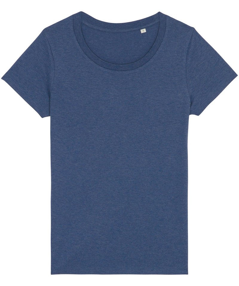 Women's Stella Jazzer The Essential T-Shirt (Sttw039) in Dark Heather Indigo by StanleyStella — Custom branded clothing by Print Press, featuring premium embroidery produced in our specialist print lab in the UK.