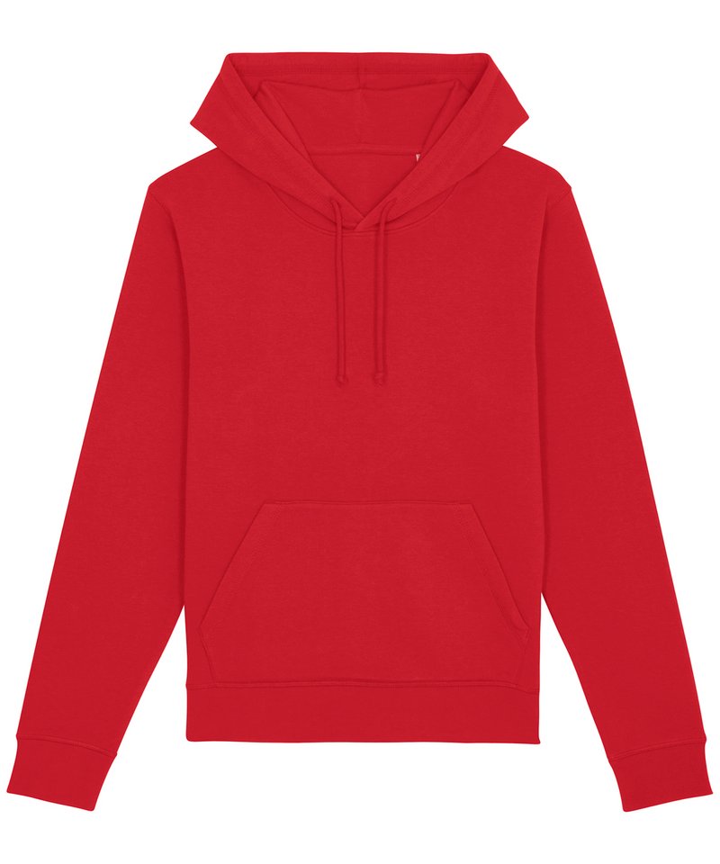 Drummer The Essential Unisex Hoodie Sweatshirt (Stsu812) in Red by StanleyStella — Custom branded clothing by Print Press, featuring premium embroidery produced in our specialist print lab in the UK.