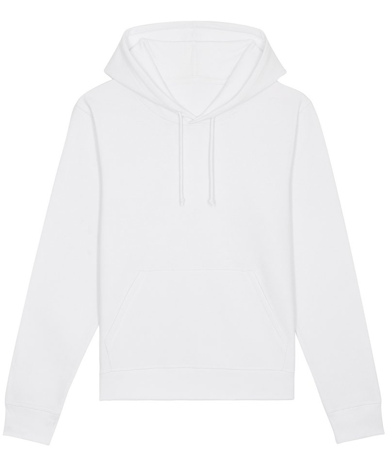 Drummer The Essential Unisex Hoodie Sweatshirt (Stsu812) in White by StanleyStella — Custom branded clothing by Print Press, featuring premium embroidery produced in our specialist print lab in the UK.