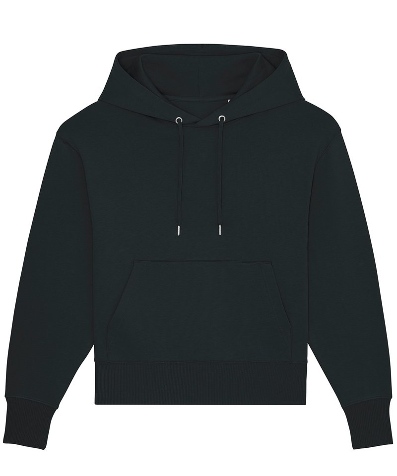 Slammer Oversized Brushed Sweatshirt (Stsu856) in Black by StanleyStella — Custom branded clothing by Print Press, featuring premium embroidery produced in our specialist print lab in the UK.