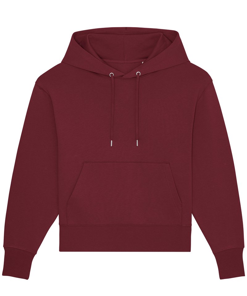 Slammer Oversized Brushed Sweatshirt (Stsu856) in Burgundy by StanleyStella — Custom branded clothing by Print Press, featuring premium embroidery produced in our specialist print lab in the UK.