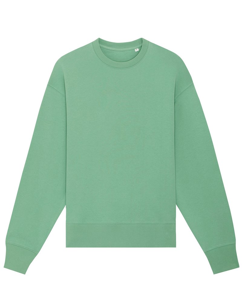 Radder Oversized Brushed Crewneck (Stsu857) in Dusty Mint by StanleyStella — Custom branded clothing by Print Press, featuring premium embroidery produced in our specialist print lab in the UK.