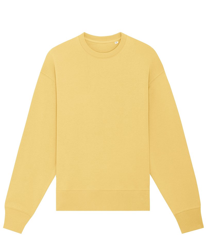Radder Oversized Brushed Crewneck (Stsu857) in Jojoba by StanleyStella — Custom branded clothing by Print Press, featuring premium embroidery produced in our specialist print lab in the UK.