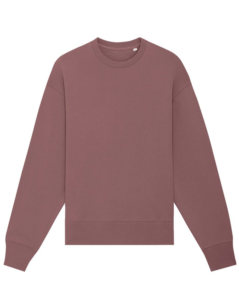 Radder Oversized Brushed Crewneck (Stsu857) in Kaffa Coffee by StanleyStella — Custom branded clothing by Print Press, featuring premium embroidery produced in our specialist print lab in the UK.