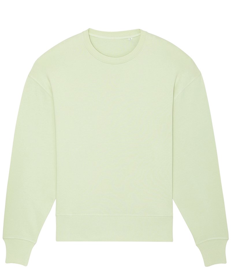 Radder Oversized Brushed Crewneck (Stsu857) in Stem Green by StanleyStella — Custom branded clothing by Print Press, featuring premium embroidery produced in our specialist print lab in the UK.