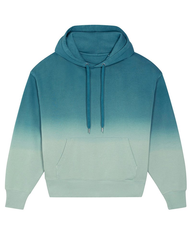 Slammer Dip Dye Oversized Brushed Sweatshirt (Stsu858) in Dip Dye Hydro Aloe by StanleyStella — Custom branded clothing by Print Press, featuring premium embroidery produced in our specialist print lab in the UK.