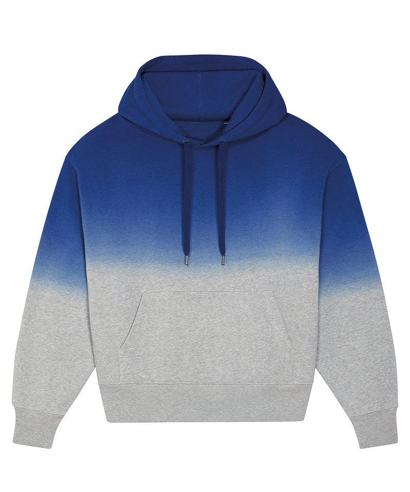 Slammer Dip Dye Oversized Brushed Sweatshirt (Stsu858) in Dip Dye Worker Blue Heather Grey by StanleyStella — Custom branded clothing by Print Press, featuring premium embroidery produced in our specialist print lab in the UK.