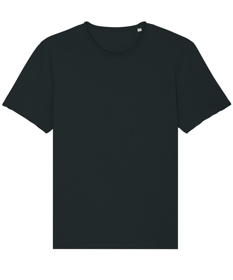 Imaginer, The Unisex Raw Edge T-Shirt (Sttu647) in Black by StanleyStella — Custom branded clothing by Print Press, featuring premium embroidery produced in our specialist print lab in the UK.