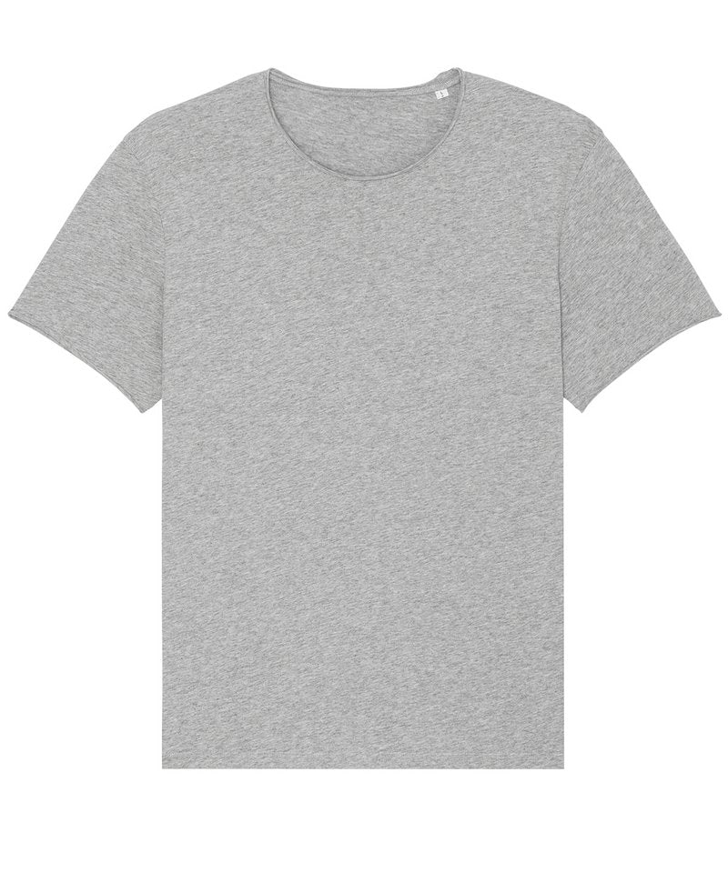 Imaginer, The Unisex Raw Edge T-Shirt (Sttu647) in Heather Grey by StanleyStella — Custom branded clothing by Print Press, featuring premium embroidery produced in our specialist print lab in the UK.