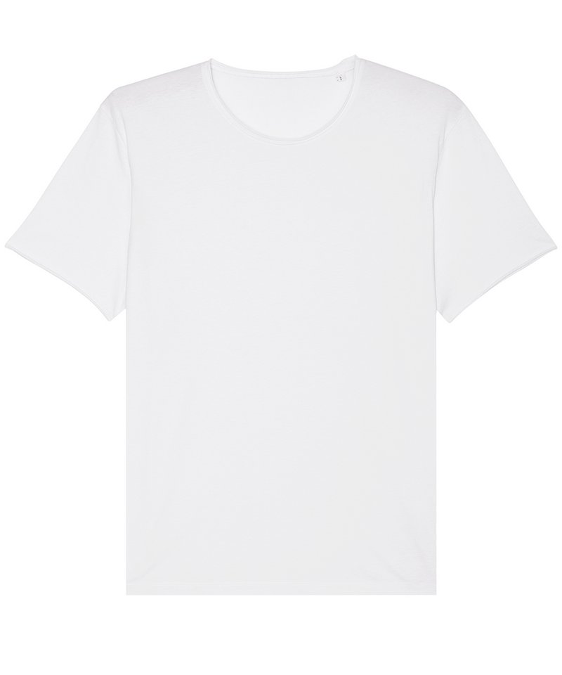 Imaginer, The Unisex Raw Edge T-Shirt (Sttu647) in White by StanleyStella — Custom branded clothing by Print Press, featuring premium embroidery produced in our specialist print lab in the UK.
