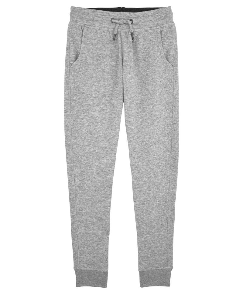 Mini Shake Modern Kids Jogger Pants (Stbk910) in Heather Grey by StanleyStella — Custom branded clothing by Print Press, featuring premium embroidery produced in our specialist print lab in the UK.