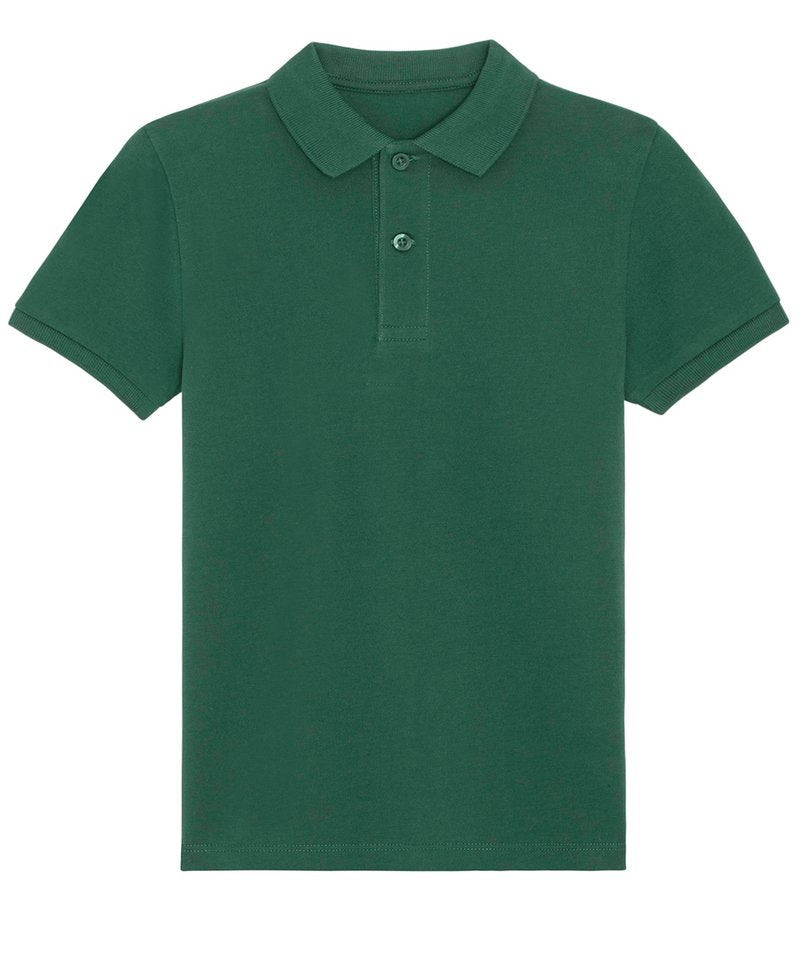 Mini Sprinter Kids Polo (Stpk908) in Glazed Green by StanleyStella — Custom branded clothing by Print Press, featuring premium embroidery produced in our specialist print lab in the UK.