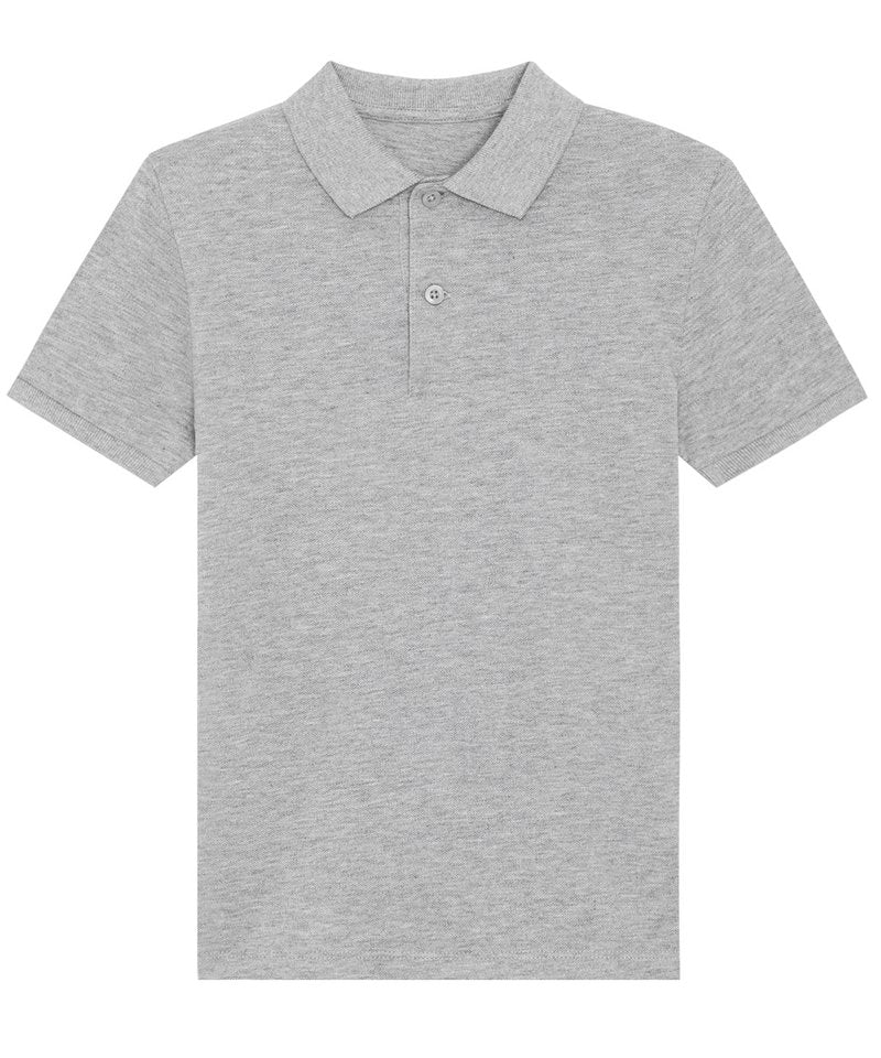 Mini Sprinter Kids Polo (Stpk908) in Heather Grey by StanleyStella — Custom branded clothing by Print Press, featuring premium embroidery produced in our specialist print lab in the UK.