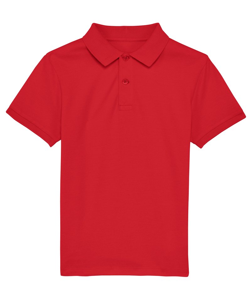 Mini Sprinter Kids Polo (Stpk908) in Red by StanleyStella — Custom branded clothing by Print Press, featuring premium embroidery produced in our specialist print lab in the UK.